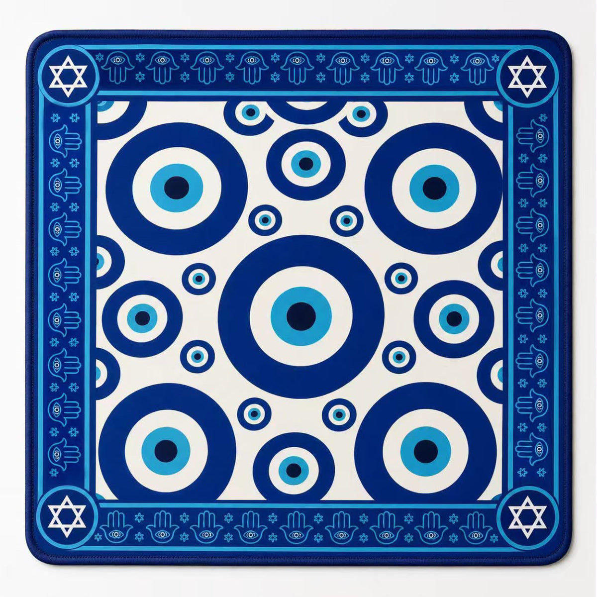 Mazel Jongg individual tiles showing Star of David design in blue and white