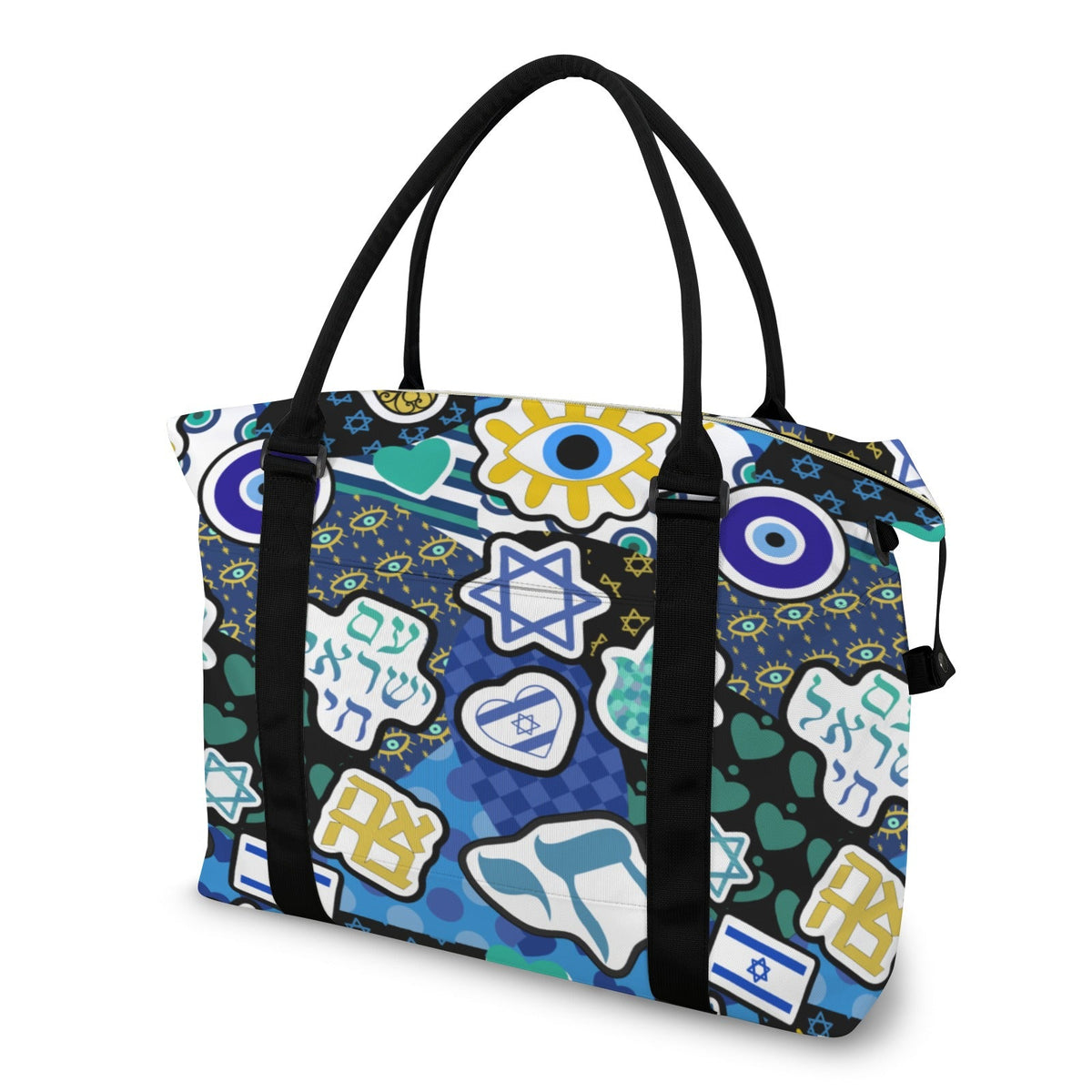 Jewish Pride Large Travel Bag with Trolley Sleeve