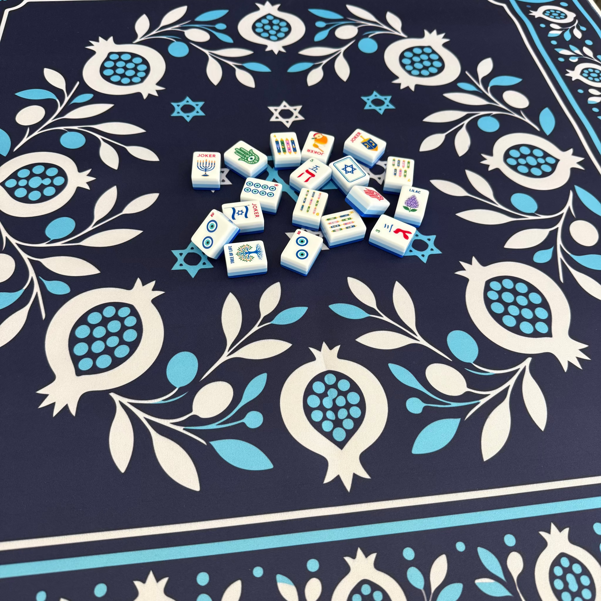 Mazel Jongg™ Mat – Pomegranate