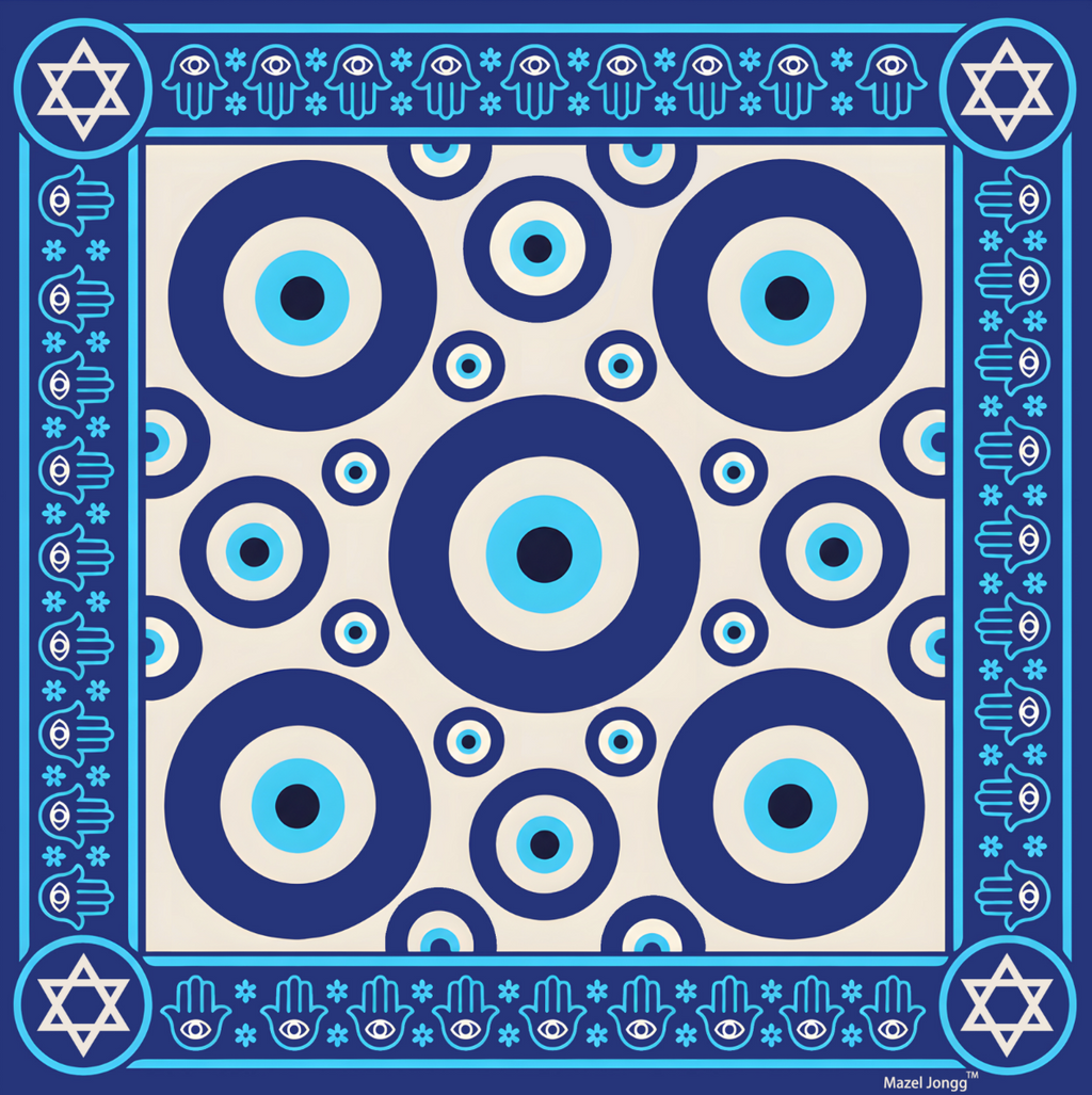 Mazel Jongg™ Value Bundle – Tile Set + Evil Eye Mat