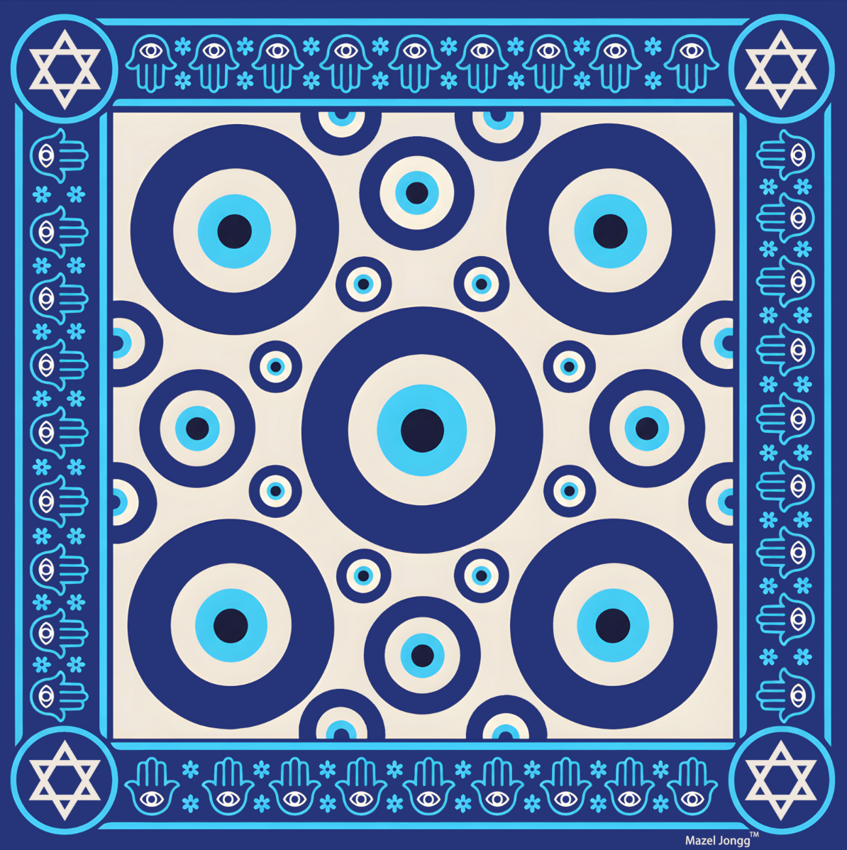 Mazel Jongg™ Mat – Evil Eye