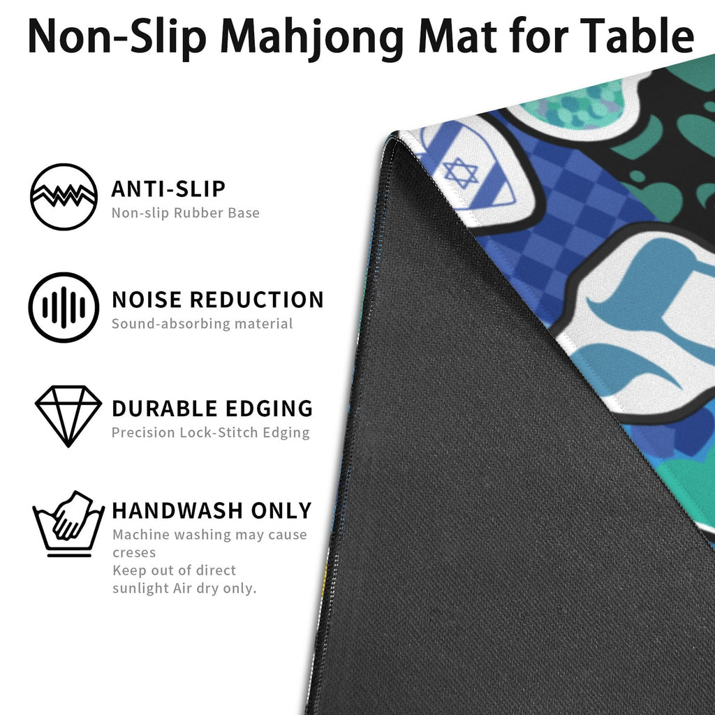Jewish Pride Mahjong Mat 33" x 33" ( Rolled )
