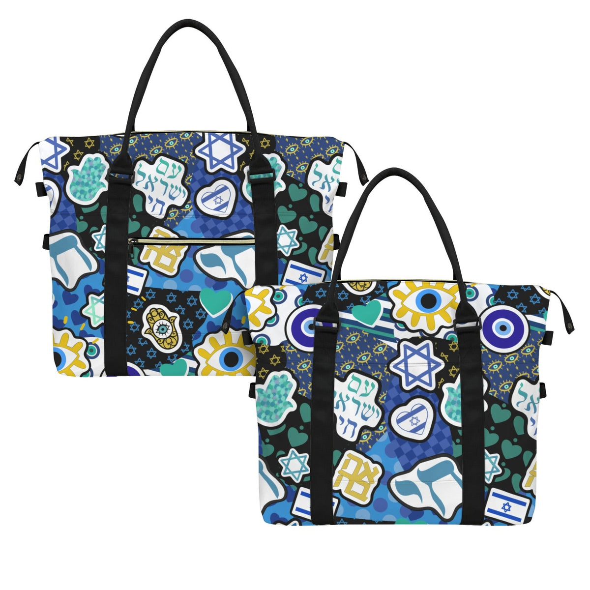 Jewish Pride Large Travel Bag with Trolley Sleeve